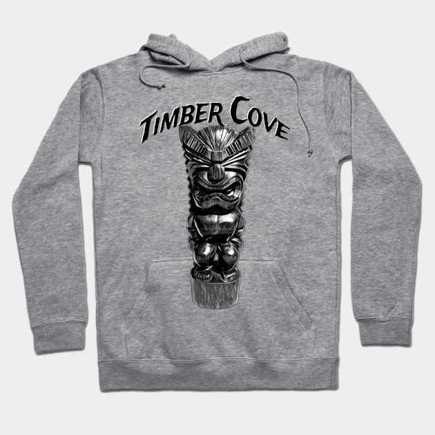 Timber Cove Tiki (on light color shirt) Hoodie by Timber Cove